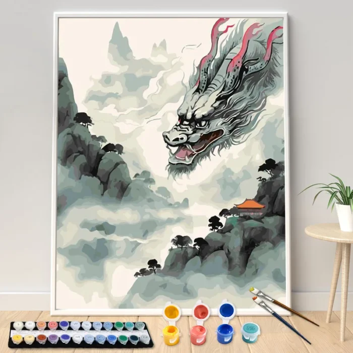 Chinese ink Landscape Dragon